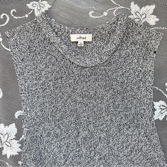 Aritzia Wilfred Palmier Sleeveless Marble Knit Sweater Sz XXS - Picture 13 of 15